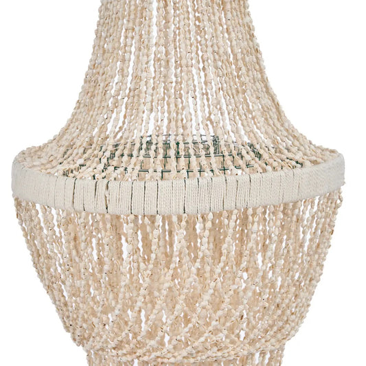 Grand Lustre en Coquillages Ocean Tower - Suspension Artisanale Naturelle - Taille L