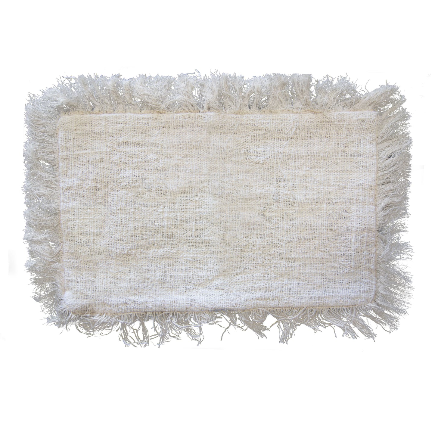 1x Linen Cushion 30x50cm with fringe