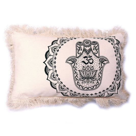 Hamsa Mandala Cushion - 30x50cm - green