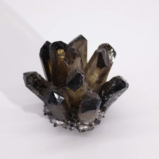 Crafted Natural Quartz Cluster - Smoky Ghost Quartz (approx 250-300gm 8cm)