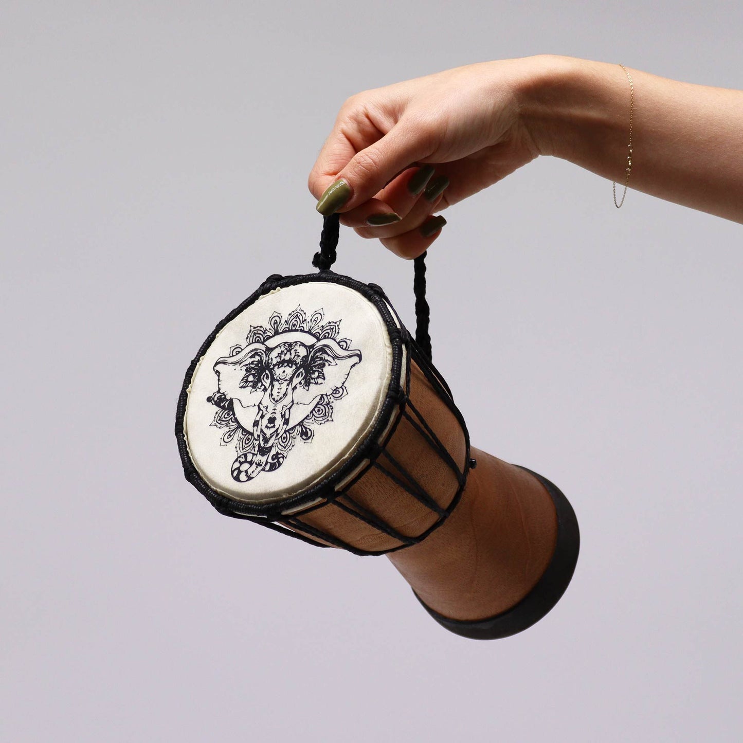 Handmade Wide Top Djembe Drum - 20cm