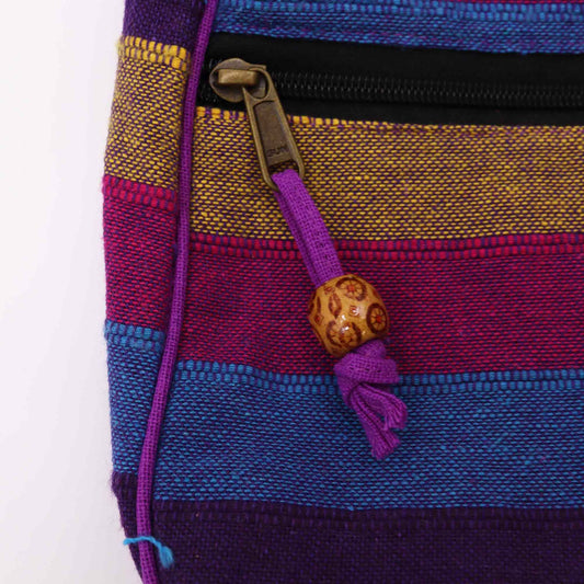 Lrg Nepal Sling Bag (Adjustable Strap) - Wild Flowers