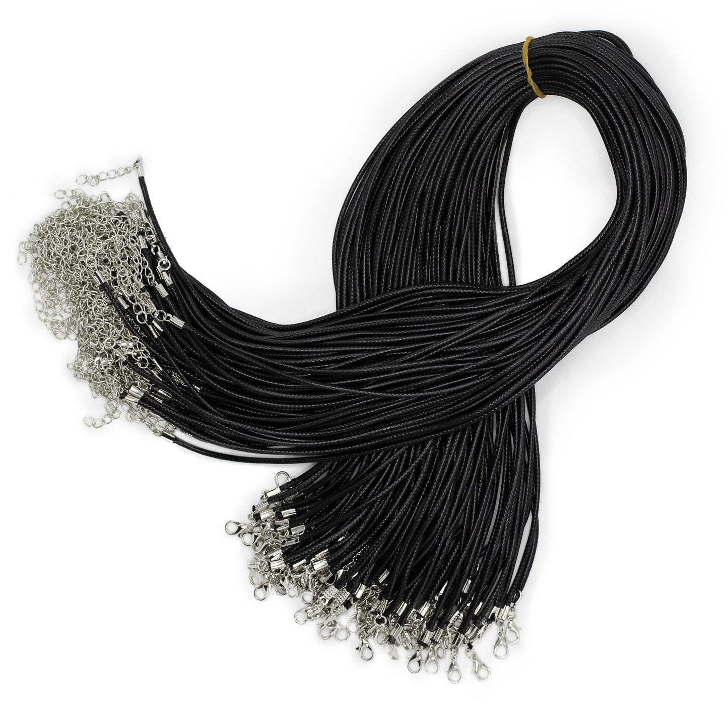 Packs Waxed Pendant Cords - 2mm x 55cm - Assorted - Black 101