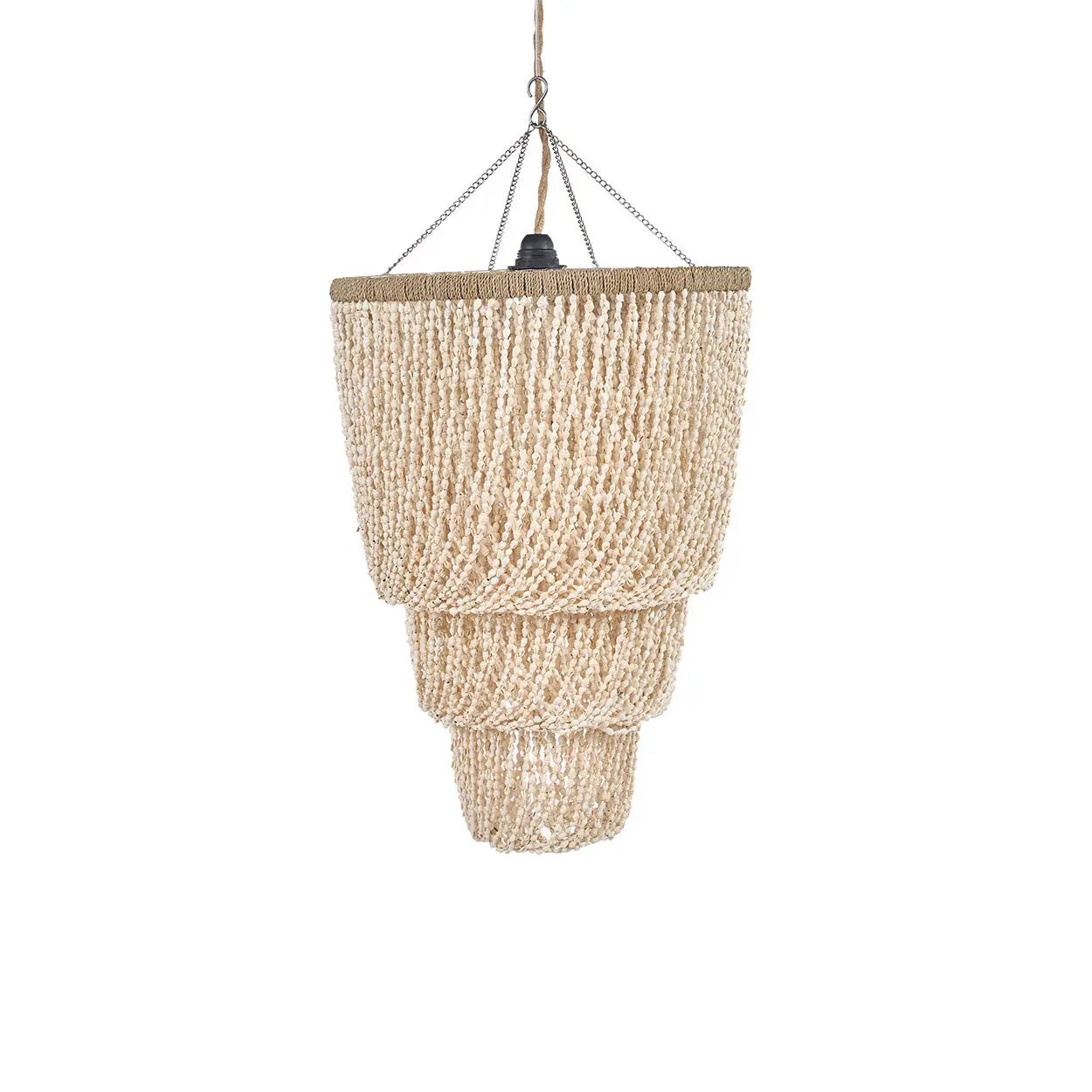 Lustre Coquillage Lagoon - Suspension Naturelle Bohème Chic - Taille M