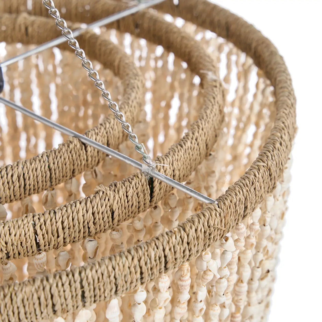 Lustre Coquillage Lagoon - Suspension Naturelle Bohème Chic - Taille M