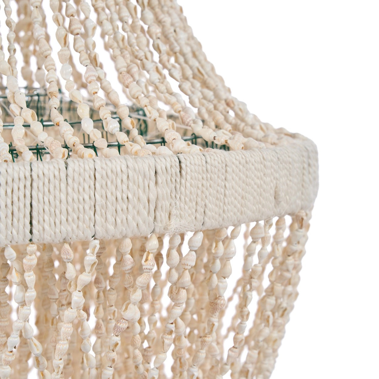 Grand Lustre en Coquillages Ocean Tower - Suspension Artisanale Naturelle - Taille L
