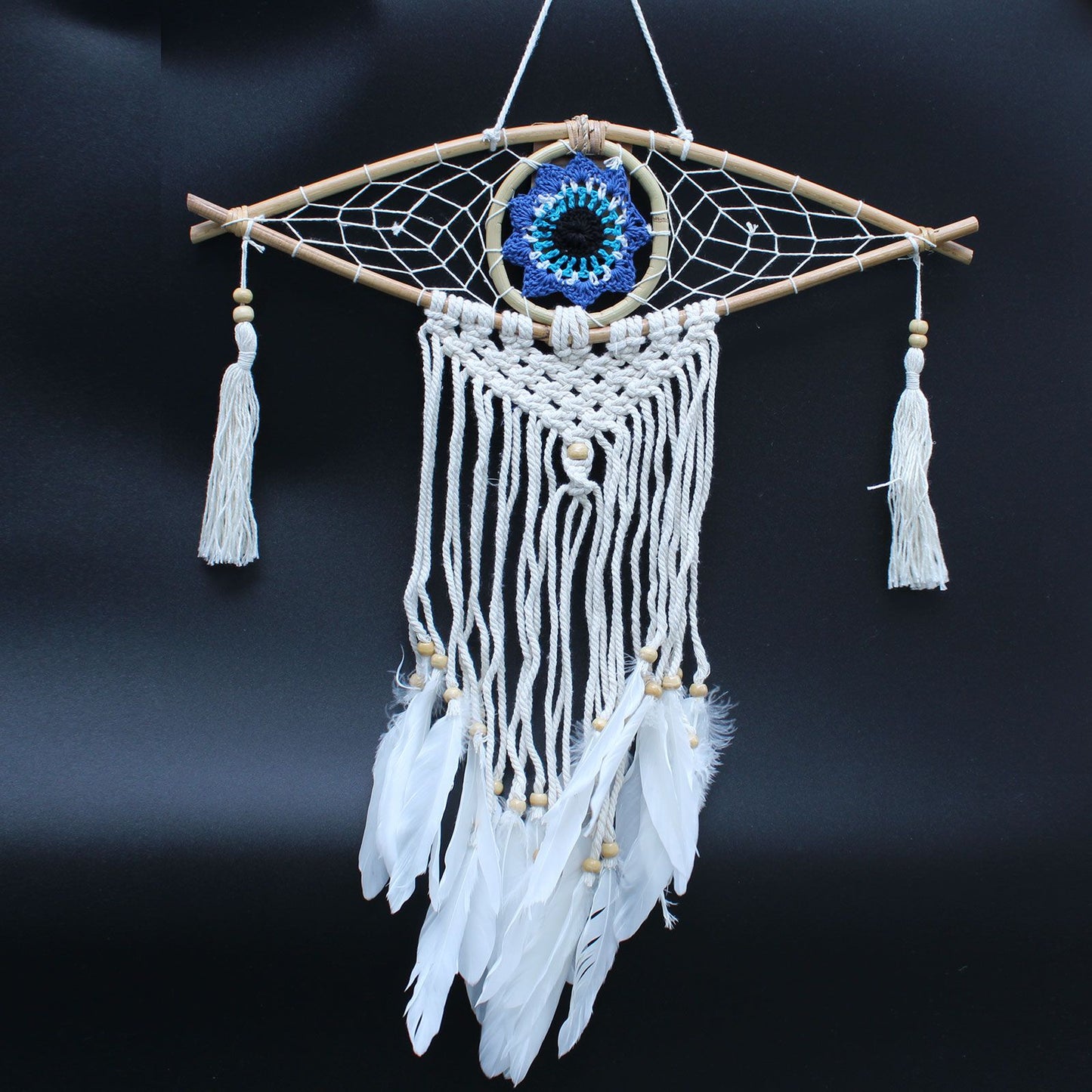 Protection Dream Cather - Sm Macrame Eye Assorted Colours