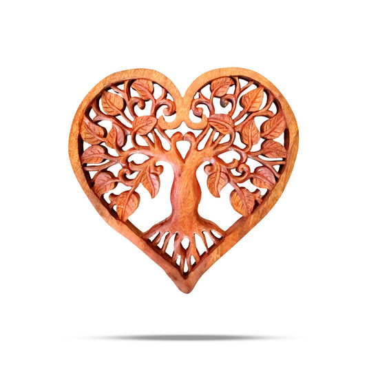 Heart Decorative Wooden Tree of Life Panel 30cm