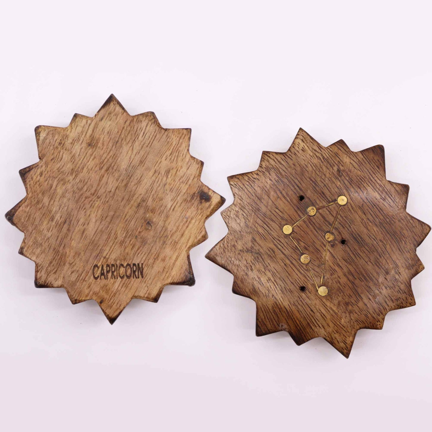 Engraved and Brass Zodiac Sign Incense Burners - Sun