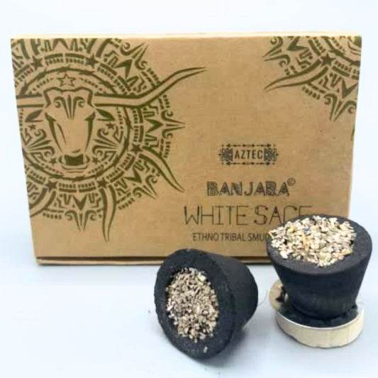 Banjara Resin Cups - White Sage