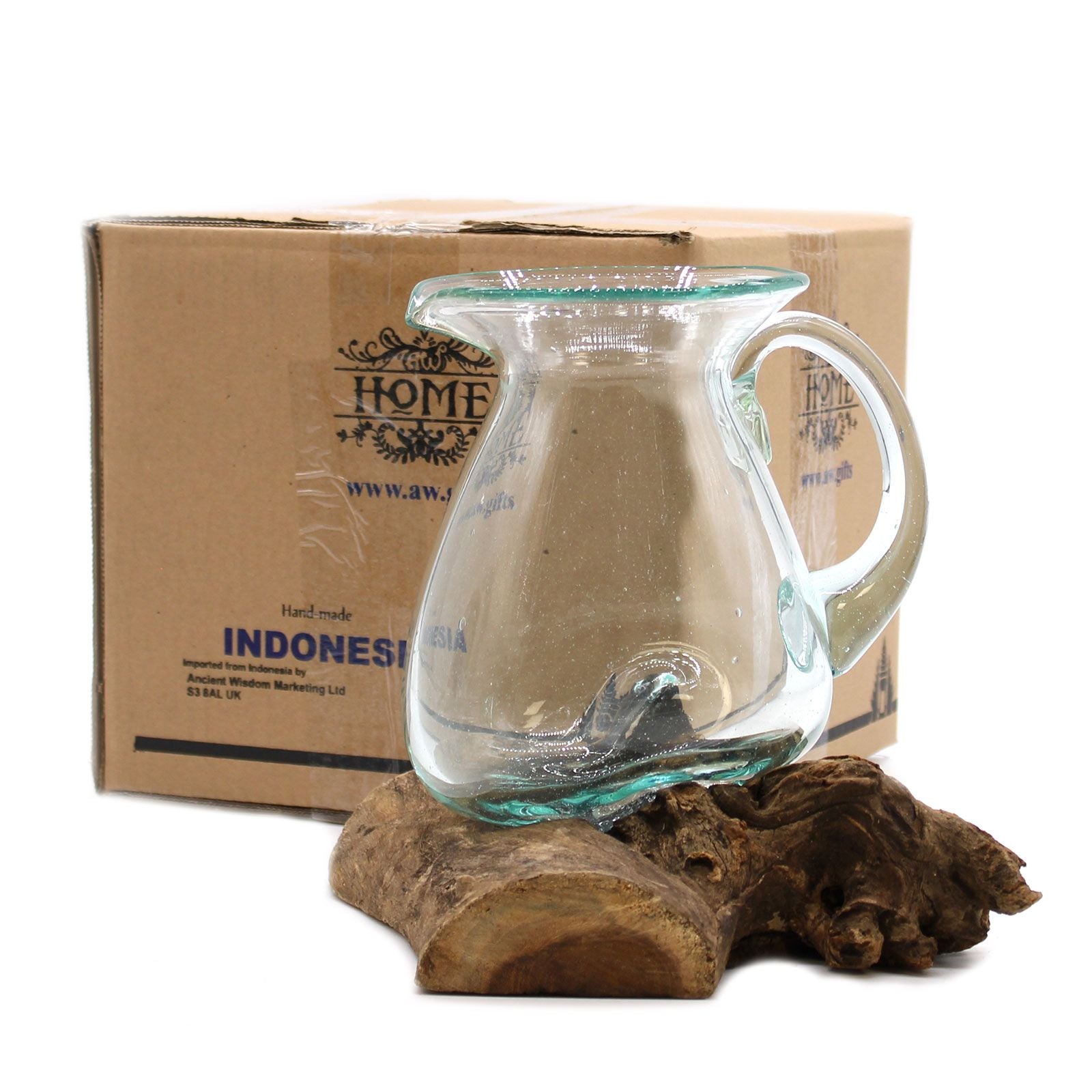 Molton Glass on Wood - Water Jug