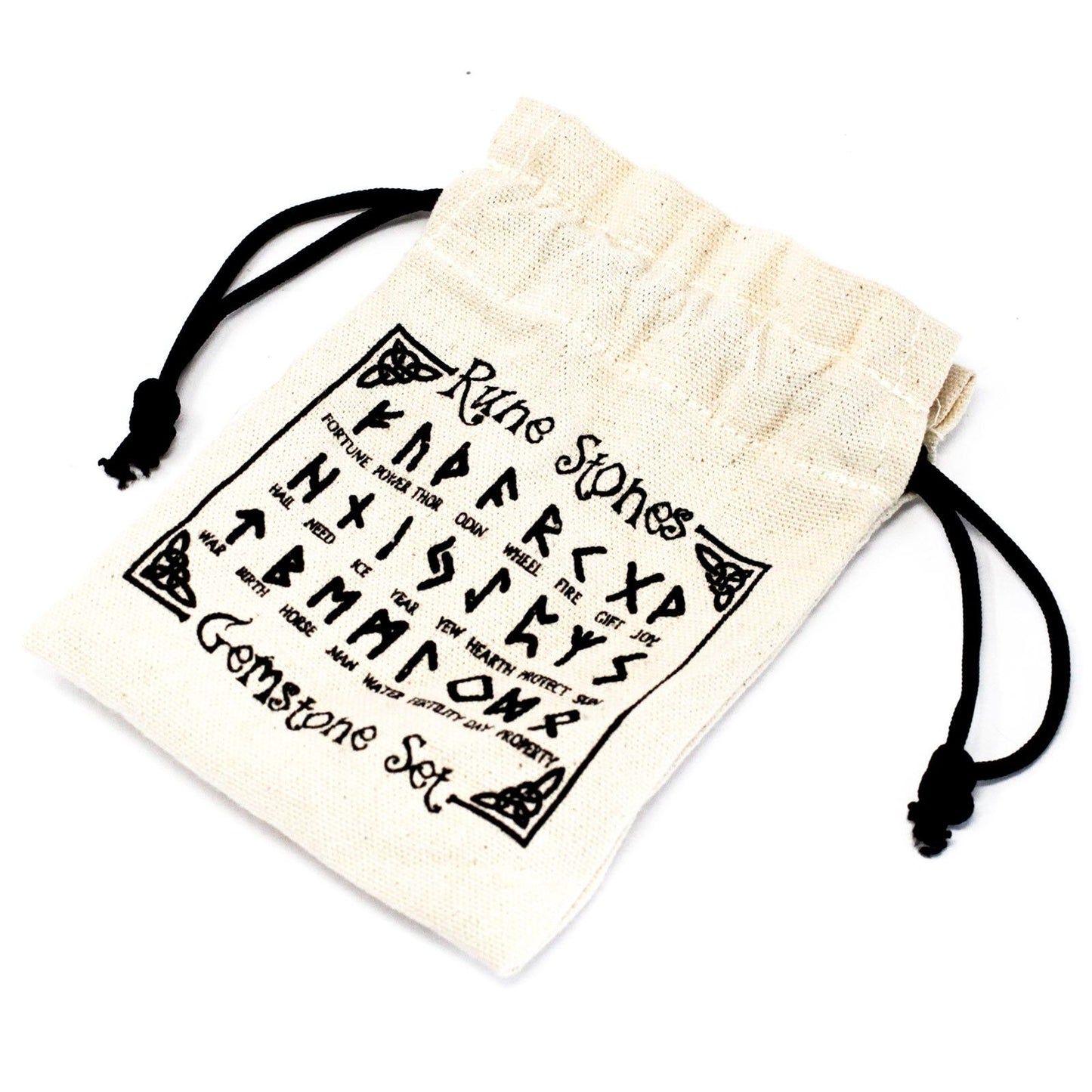 Indian Runes in Pouch - Crystal