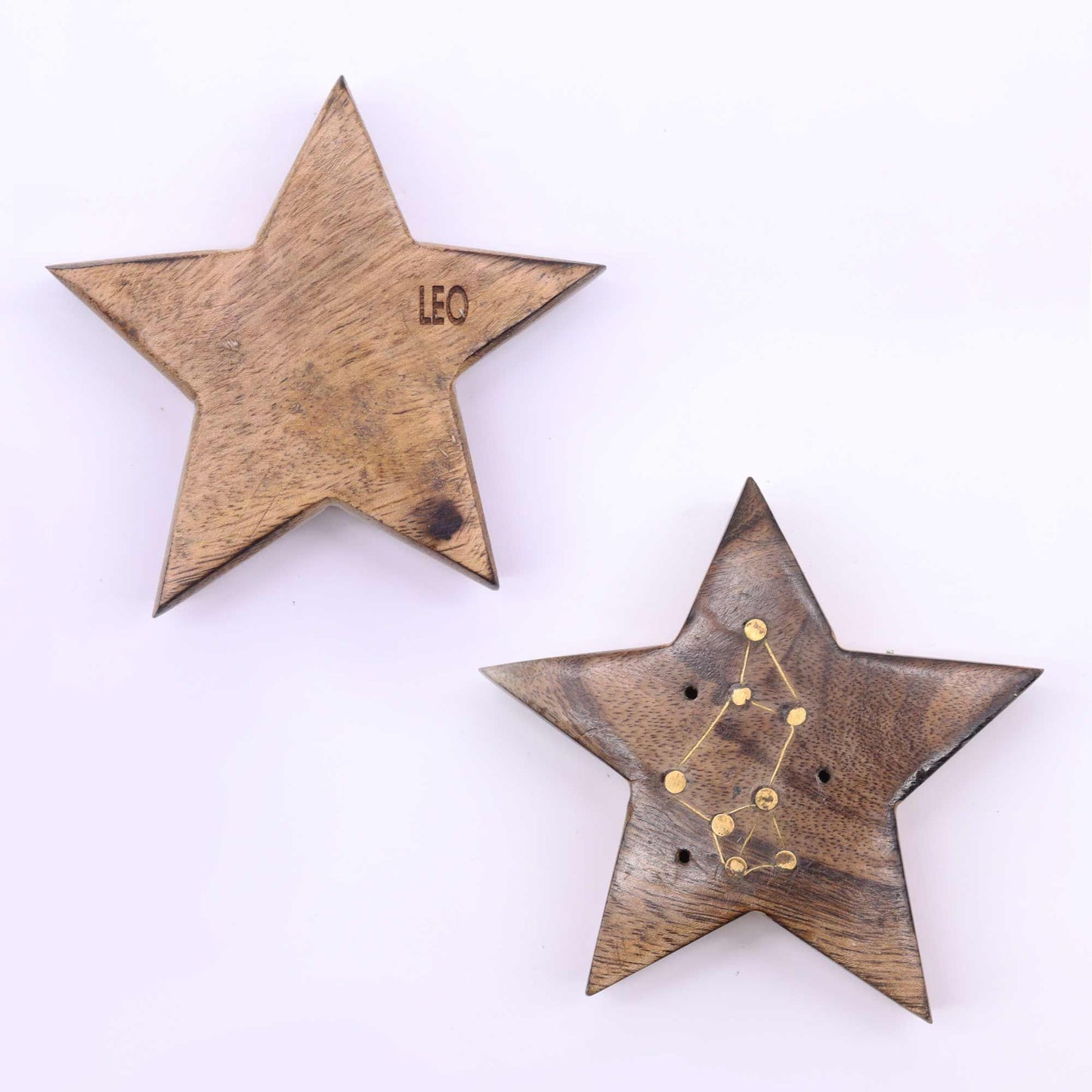 Engraved and Brass Zodiac Sign Incense Burners - Star