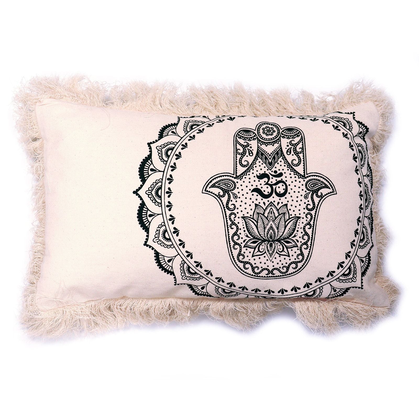 Hamsa Mandala  Cushion - 30x50cm - green