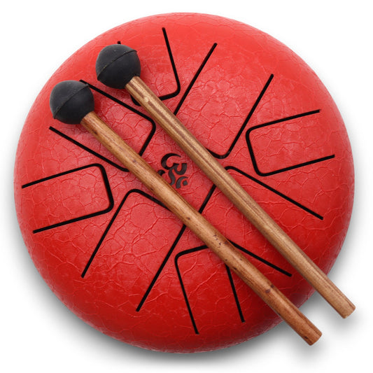 Med Steel Tongue Happy Drums  Om Red- 22x16cm