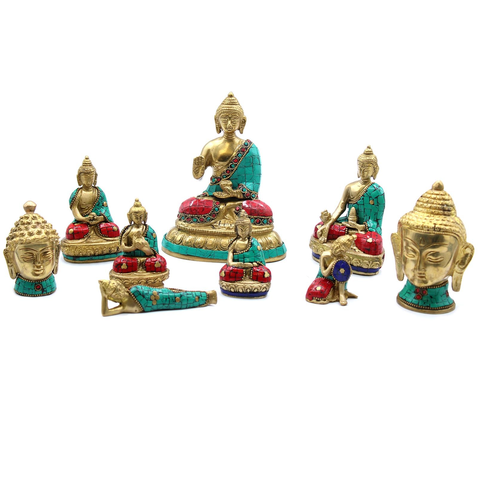 Brass Buddha Figure - Lying Down - 10cm