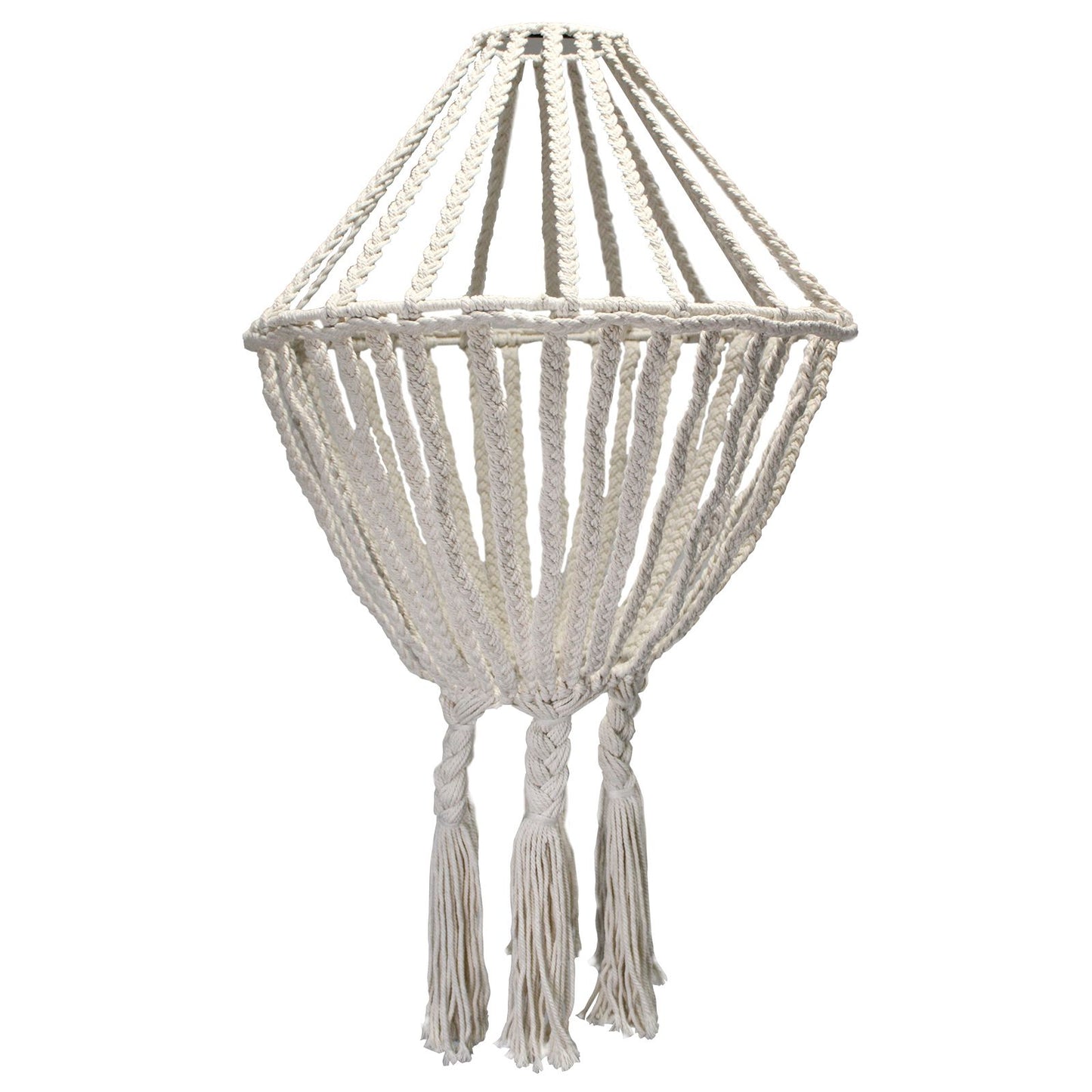 Macrame Large Drop Chandelier - Natural