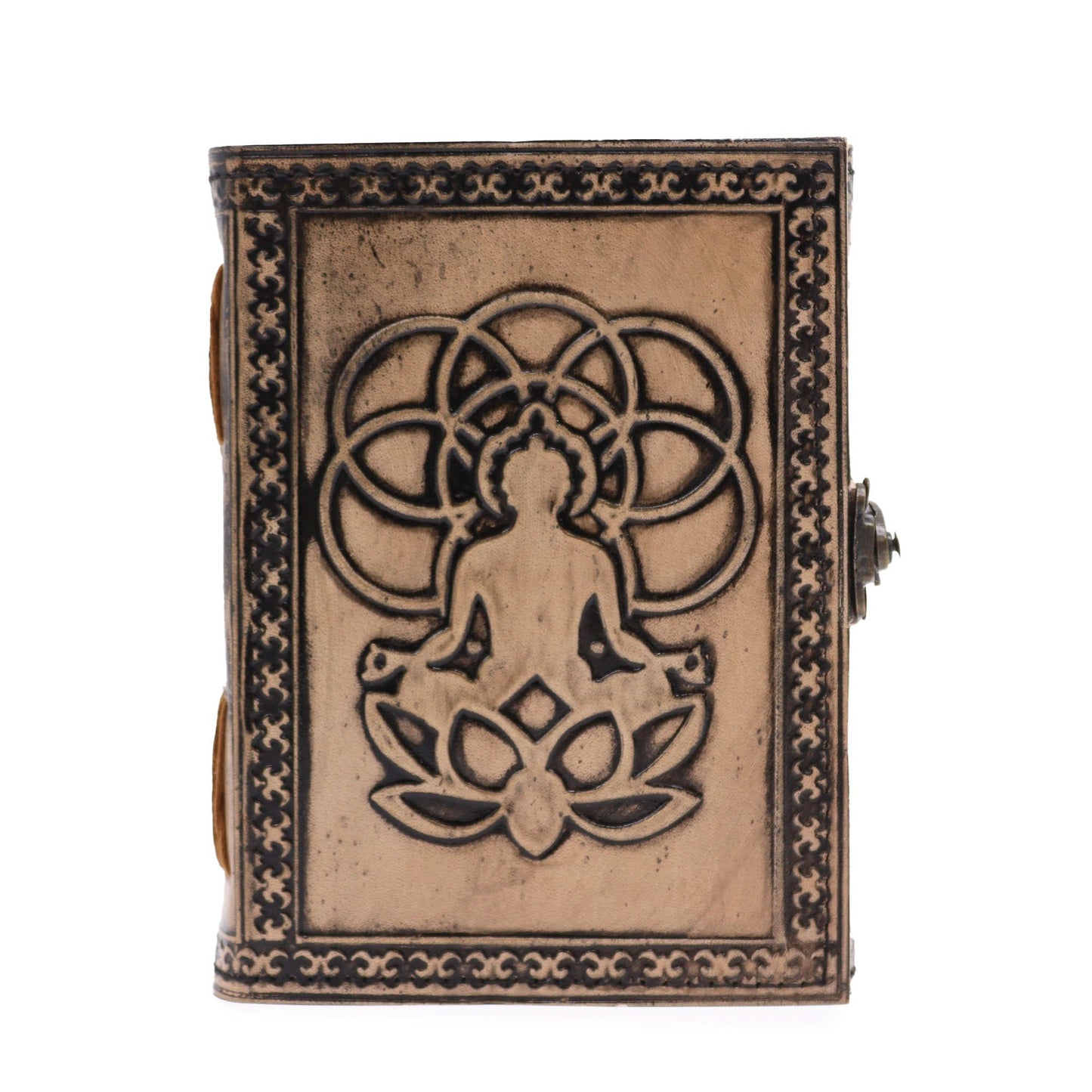 Buddha - Esoteric Notebook - Red Tan - 200 pages  Stich Edge- 17.5x12.5x3cm