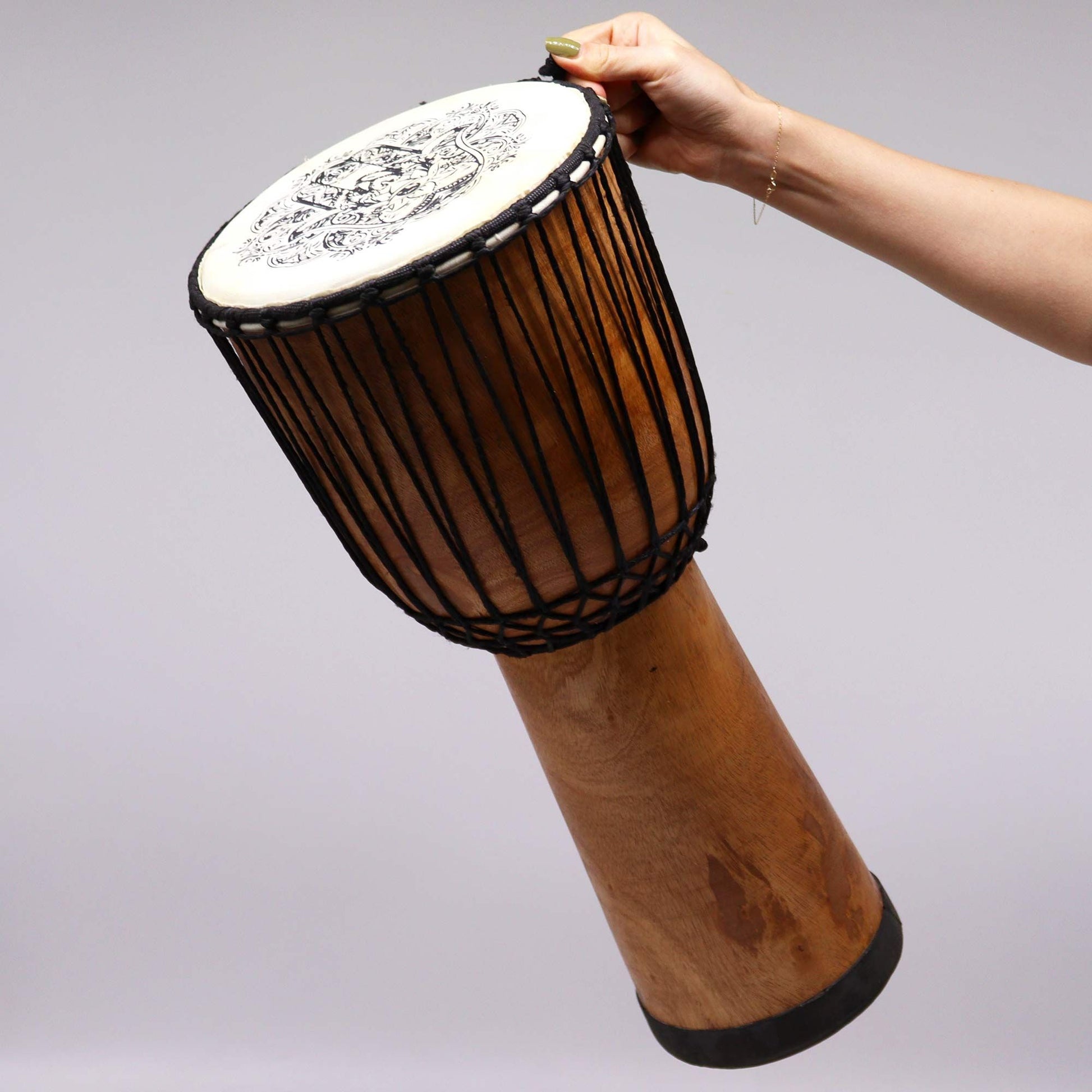 Handmade Wide Top Djembe Drum - 50cm