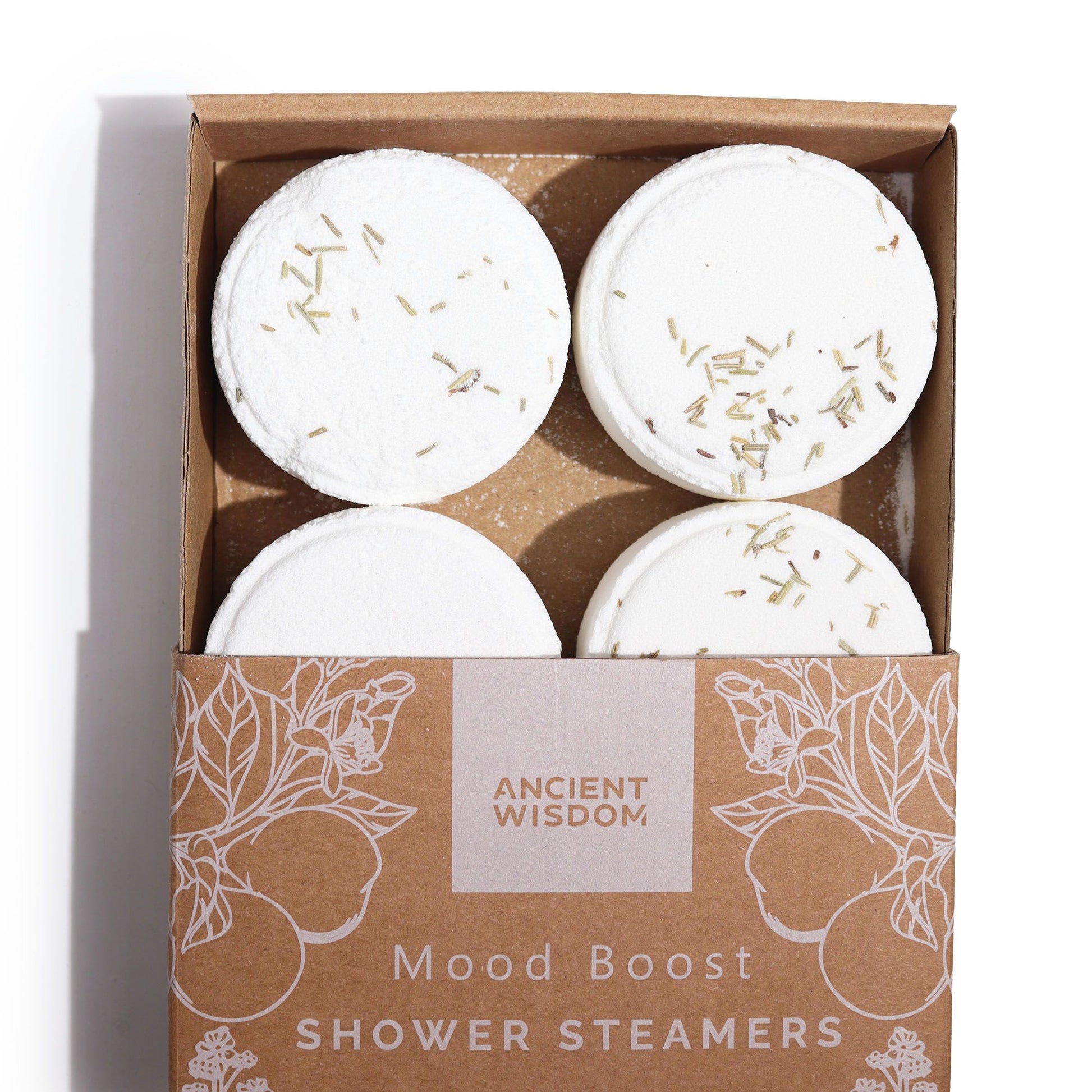 Zen Shower Steamers - Therapy Wellness Quartet - Mood Boost (White)